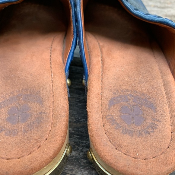 Lucky brand blue leather clogs size 8.5 - Picture 3 of 9